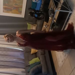 Burgundy Luxxel Formal Dress